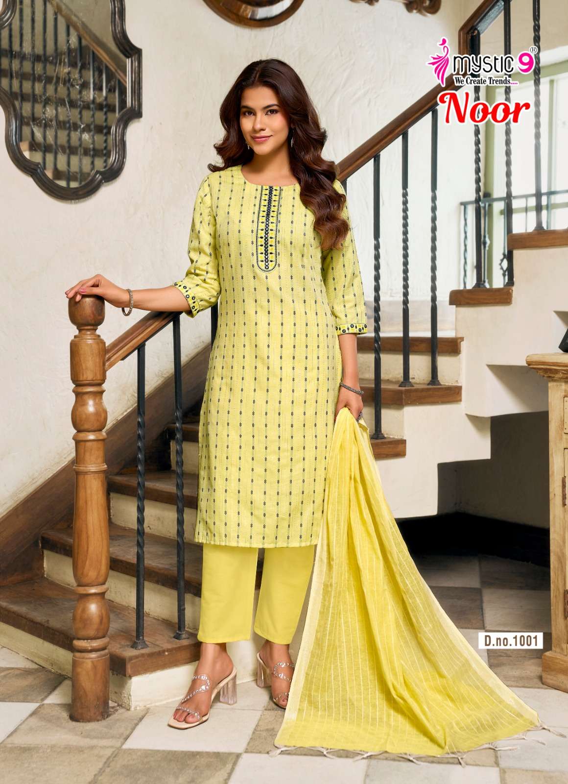 Mystic 9 Noor Vol 1 Handloom Cotton Salwar Suit Set - Amrah Wholesale