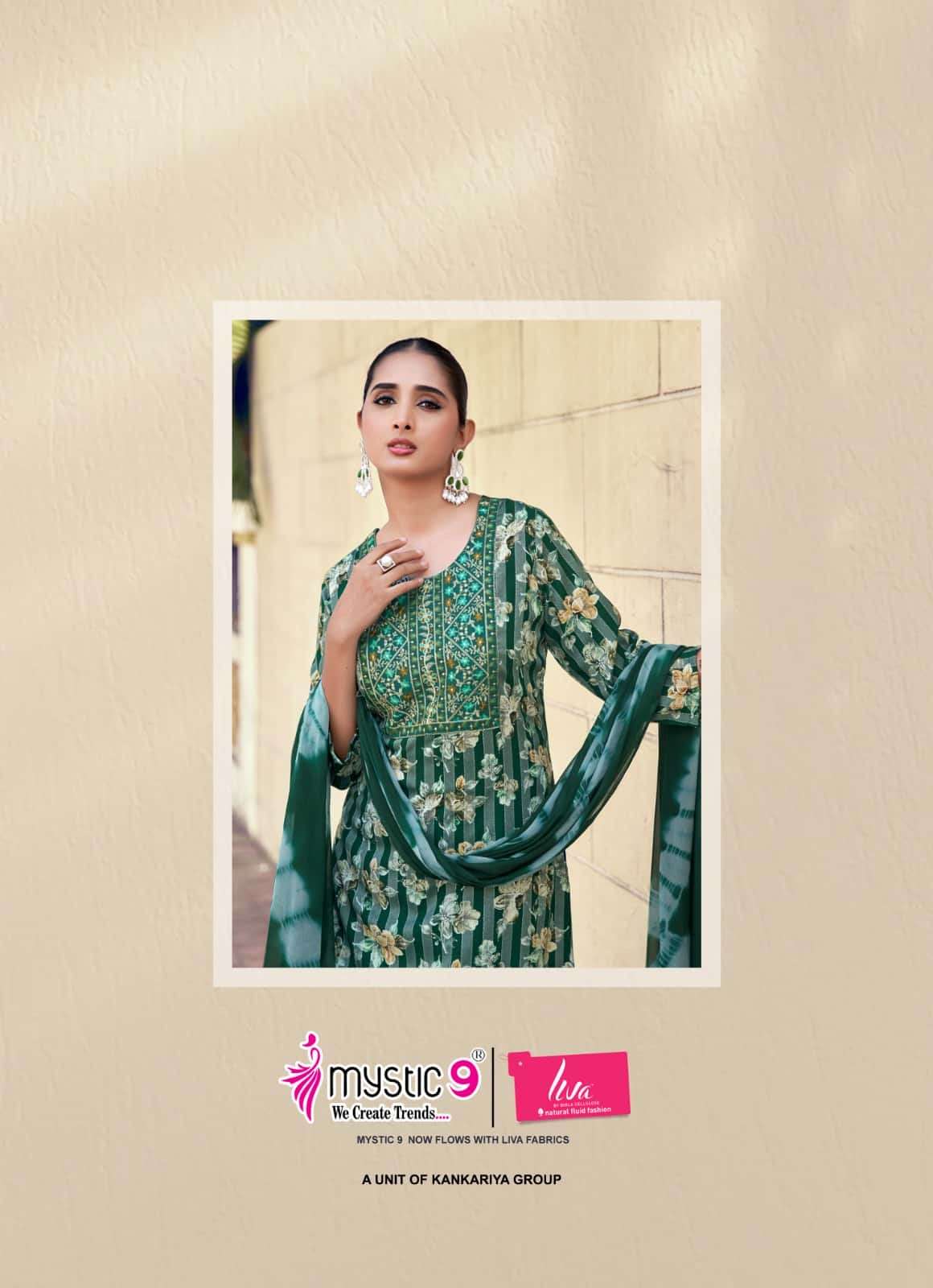 Mystic 9 Rubina Vol 12 Rayon Salwar Suit Set Wholesale