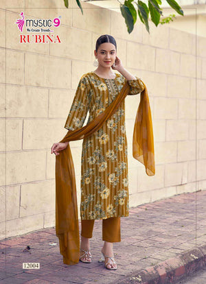 Mystic 9 Rubina Vol 12 Rayon Salwar Suit Set Wholesale