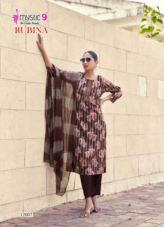 Mystic 9 Rubina Vol 12 Rayon Salwar Suit Set Wholesale