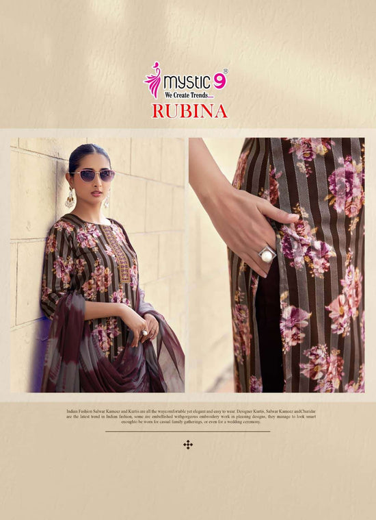 Mystic 9 Rubina Vol 12 Rayon Salwar Suit Set Wholesale