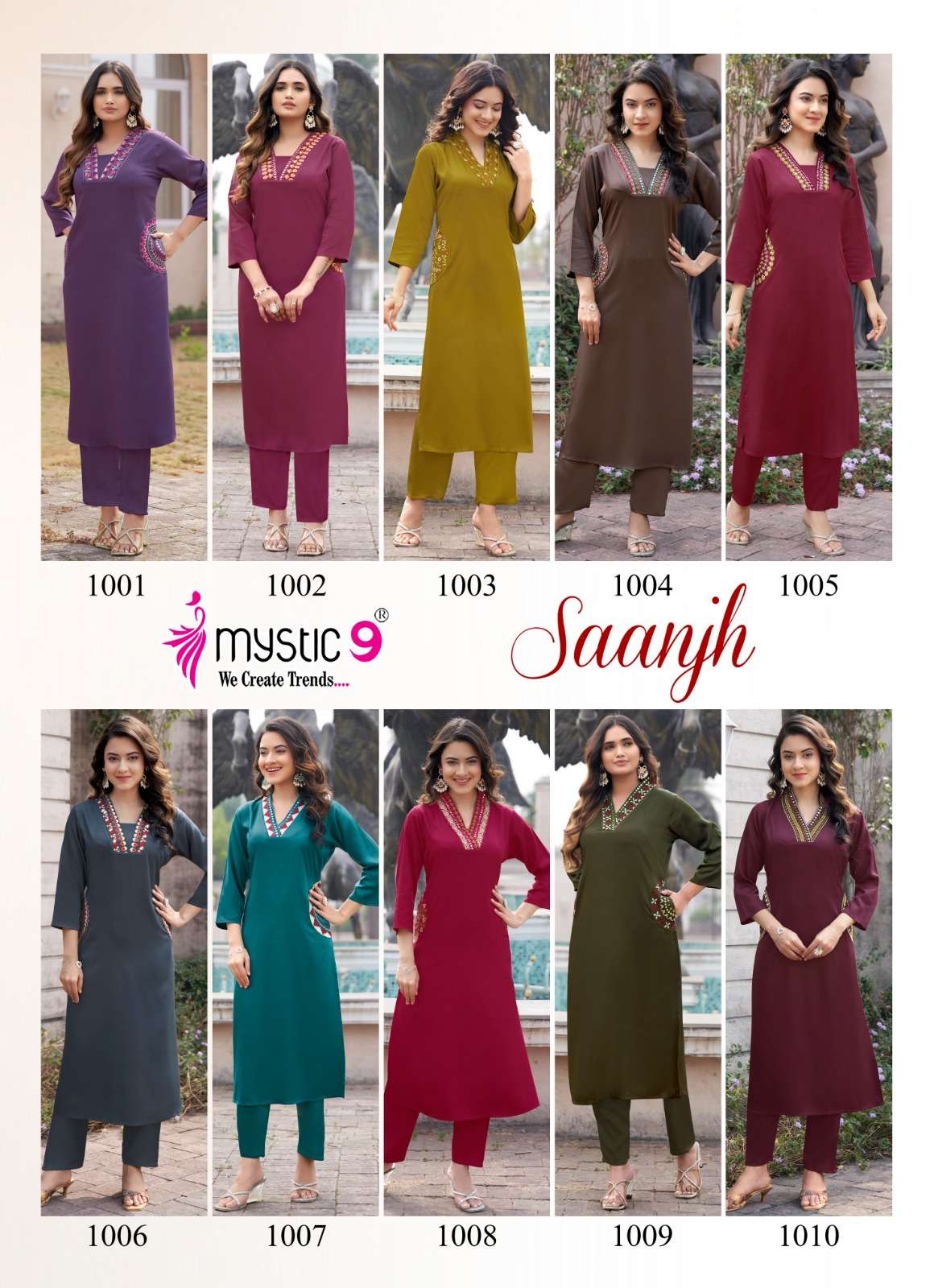 Mystic 9 Saanjh Vol 1 Gajji Silk Co Ord Set - Amrah Wholesale