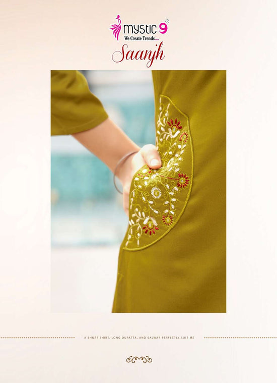 Mystic 9 Saanjh Vol 1 Gajji Silk Co Ord Set - Amrah Wholesale