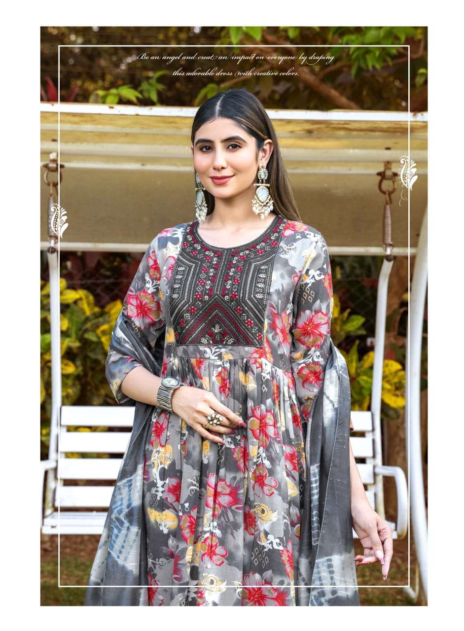 Mystic 9 Sara Vol 20 Rayon Kurti Pant Dupatta Set - Amrah Wholesale