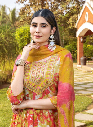 Mystic 9 Sara Vol 20 Rayon Kurti Pant Dupatta Set - Amrah Wholesale