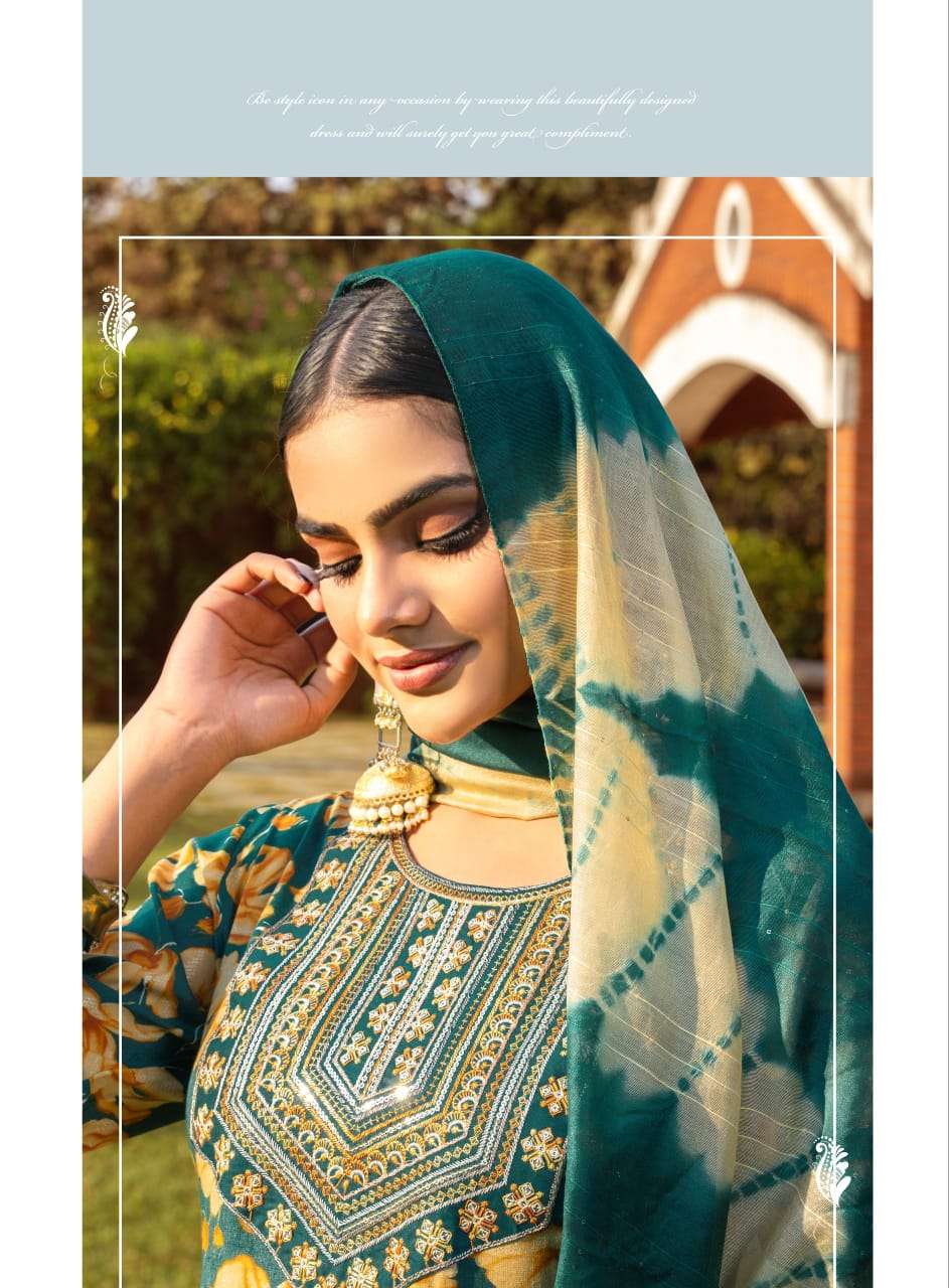 Mystic 9 Sara Vol 20 Rayon Kurti Pant Dupatta Set - Amrah Wholesale