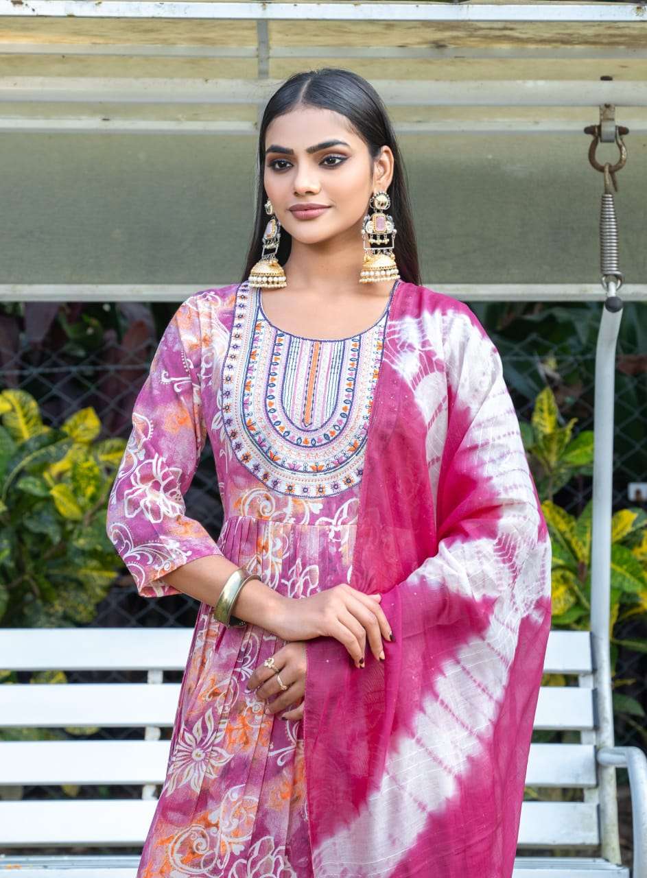 Mystic 9 Sara Vol 20 Rayon Kurti Pant Dupatta Set - Amrah Wholesale