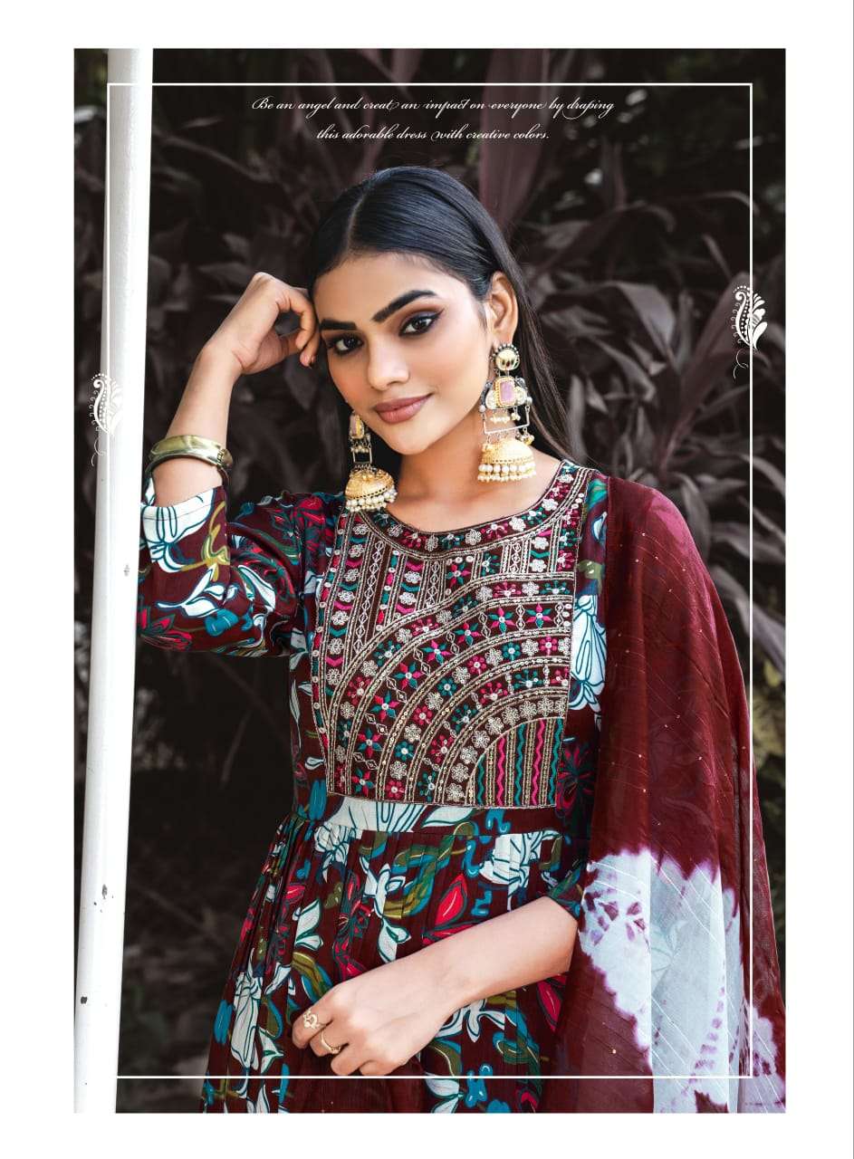 Mystic 9 Sara Vol 20 Rayon Kurti Pant Dupatta Set - Amrah Wholesale
