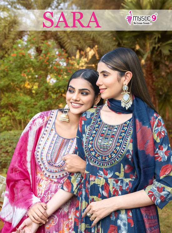 Mystic 9 Sara Vol 20 Rayon Kurti Pant Dupatta Set - Amrah Wholesale