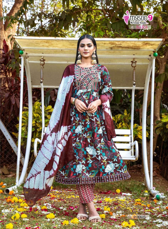 Mystic 9 Sara Vol 20 Rayon Kurti Pant Dupatta Set - Amrah Wholesale