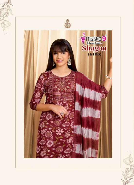 Mystic 9 Shagun Kids Vol 5 Rayon Salwar Suit Set