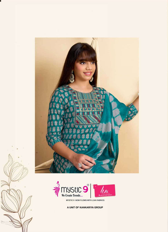 Mystic 9 Shagun Kids Vol 5 Rayon Salwar Suit Set