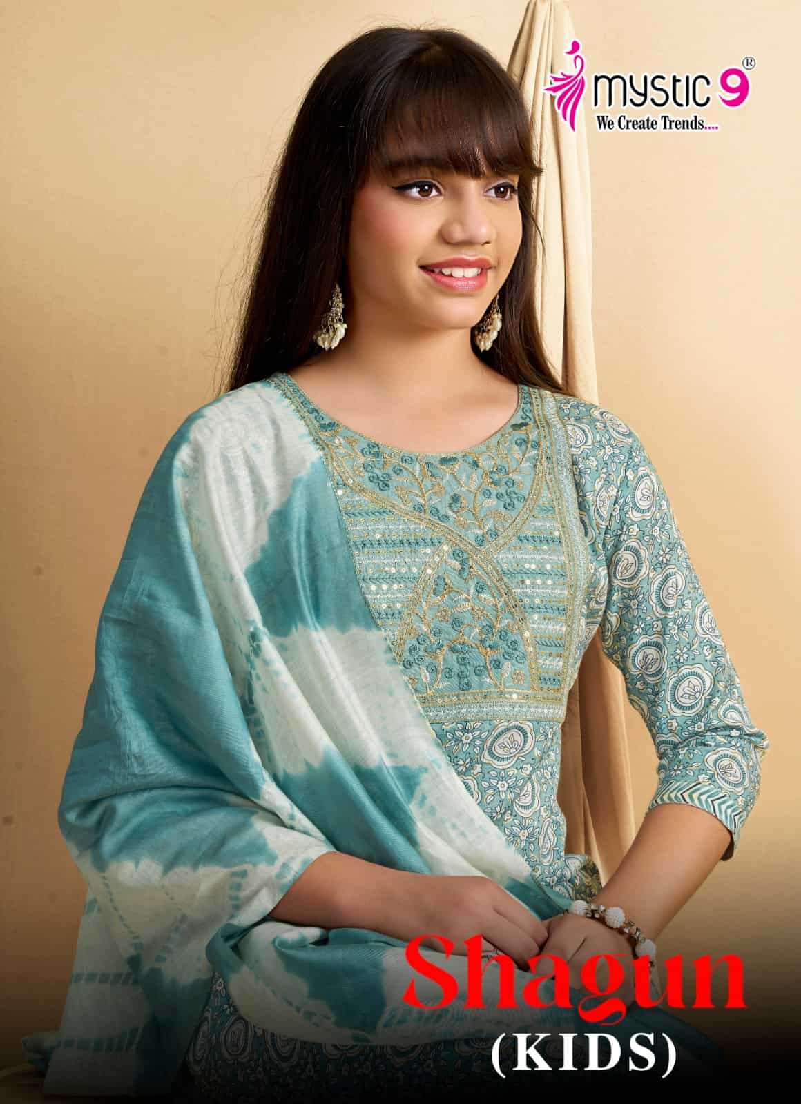 Mystic 9 Shagun Kids Vol 5 Rayon Salwar Suit Set