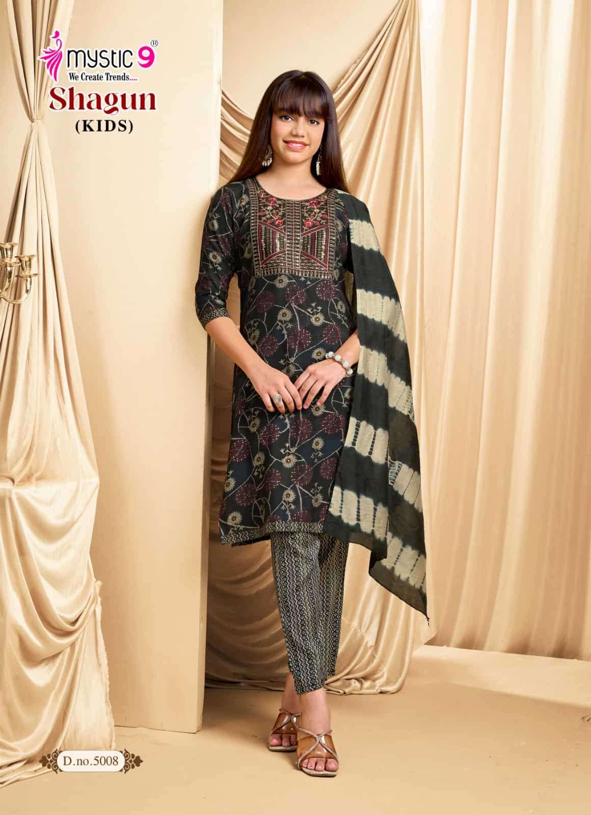Mystic 9 Shagun Kids Vol 5 Rayon Salwar Suit Set