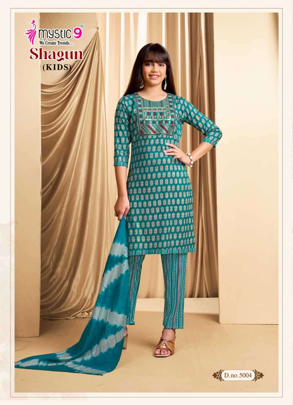 Mystic 9 Shagun Kids Vol 5 Rayon Salwar Suit Set