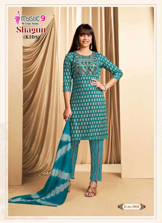 Mystic 9 Shagun Kids Vol 5 Rayon Salwar Suit Set