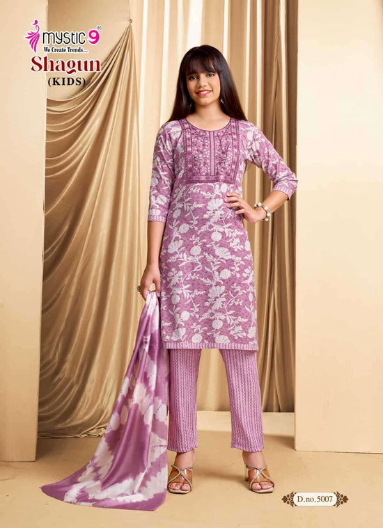Mystic 9 Shagun Kids Vol 5 Rayon Salwar Suit Set
