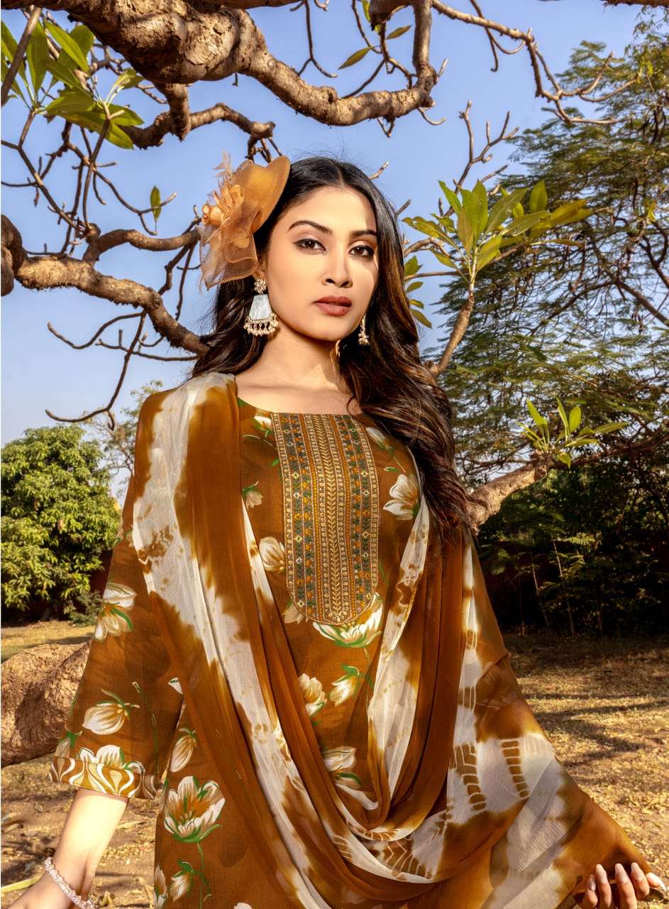 Mystic 9 Shagun Vol 28 Rayon Kurti Pant Dupatta Set