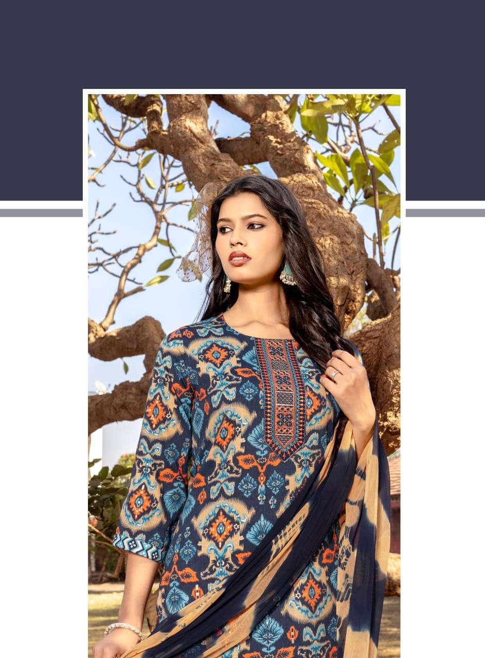 Mystic 9 Shagun Vol 28 Rayon Kurti Pant Dupatta Set