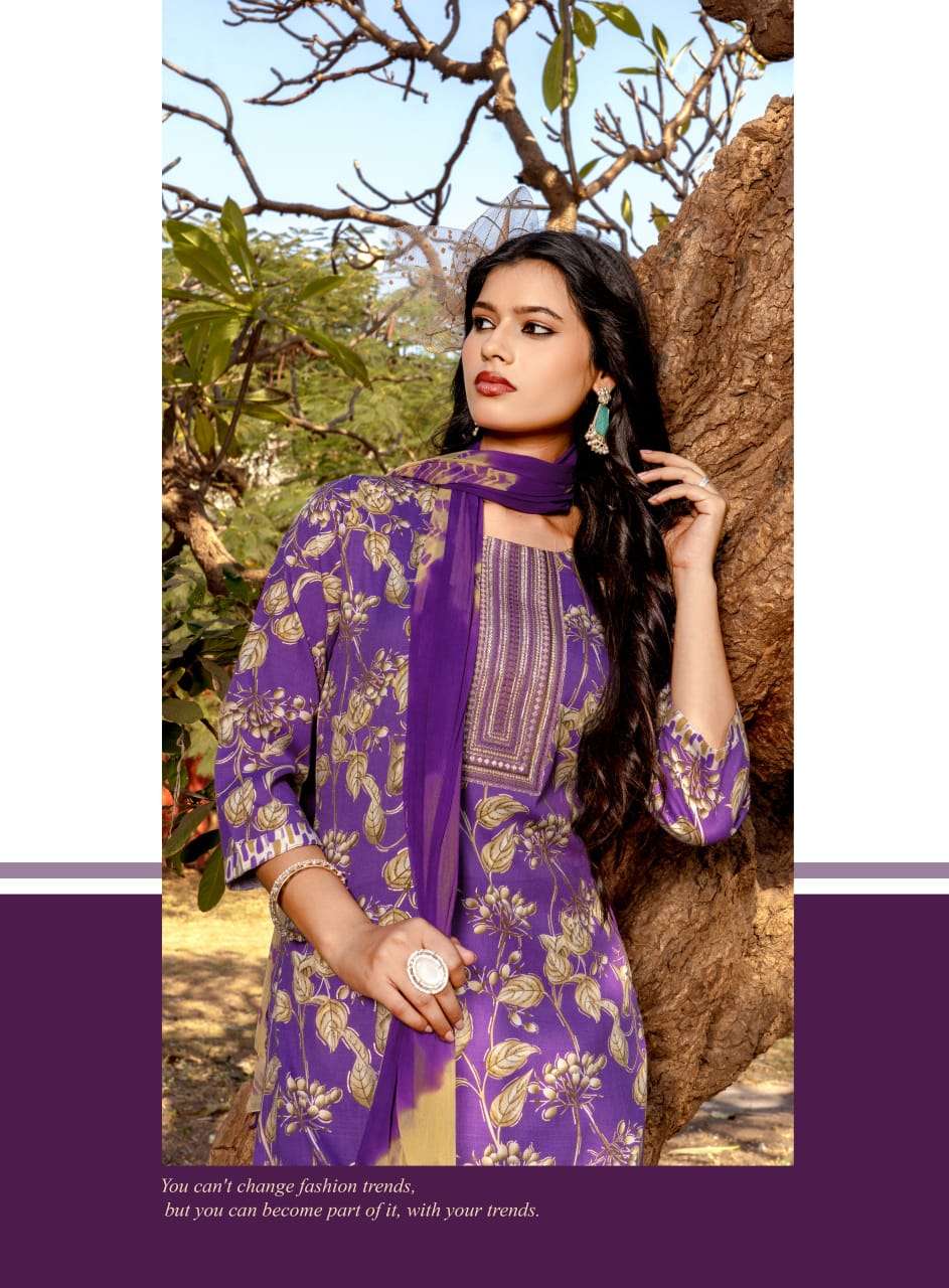Mystic 9 Shagun Vol 28 Rayon Kurti Pant Dupatta Set