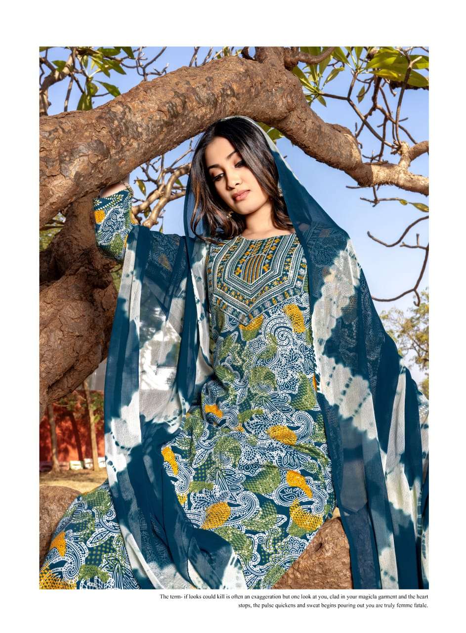 Mystic 9 Shagun Vol 28 Rayon Kurti Pant Dupatta Set
