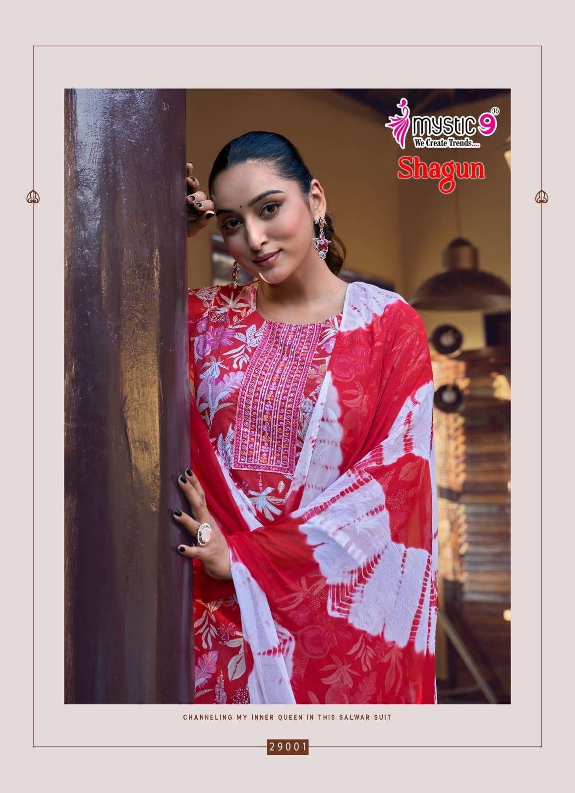 Mystic 9 Shagun Vol 29 Rayon Kurti Pant Dupatta Set