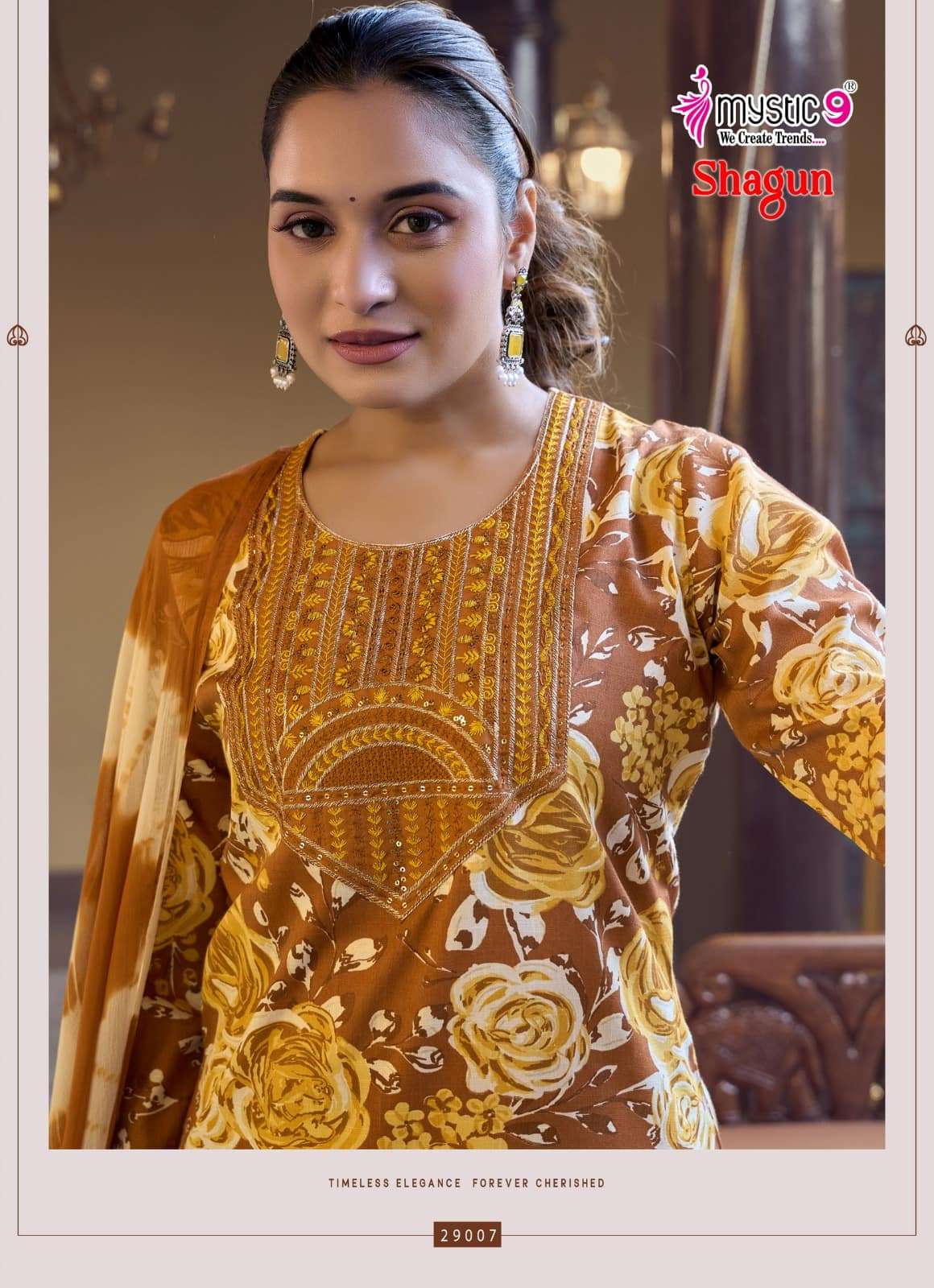 Mystic 9 Shagun Vol 29 Rayon Kurti Pant Dupatta Set