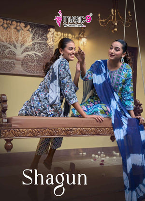 Mystic 9 Shagun Vol 29 Rayon Kurti Pant Dupatta Set