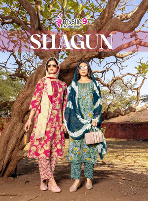 Mystic 9 Shagun Vol 29 Rayon Kurti Pant Dupatta Set