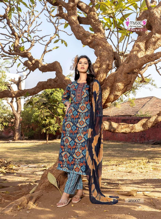 Mystic 9 Shagun Vol 29 Rayon Kurti Pant Dupatta Set
