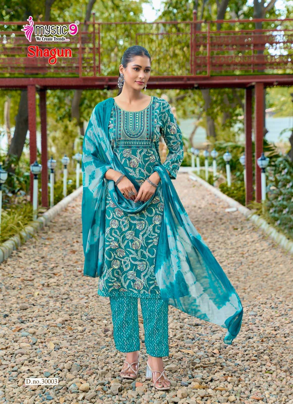 Mystic 9 Shagun Vol 30 Rayon Top Bottom Dupatta Set