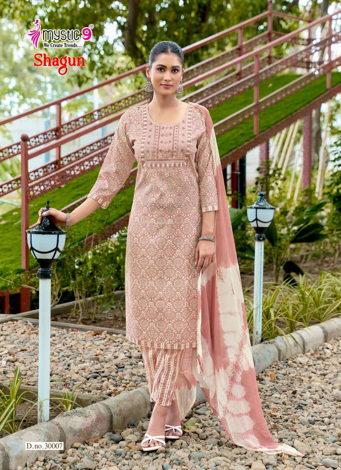 Mystic 9 Shagun Vol 30 Rayon Top Bottom Dupatta Set