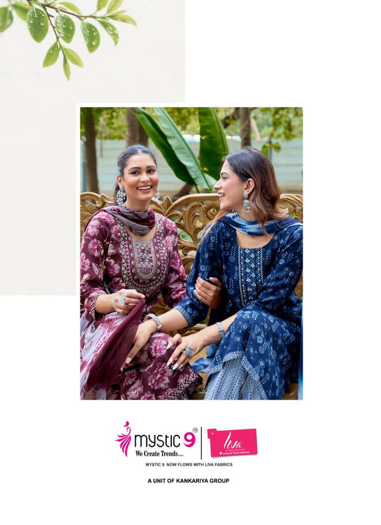 Mystic 9 Shagun Vol 30 Rayon Top Bottom Dupatta Set