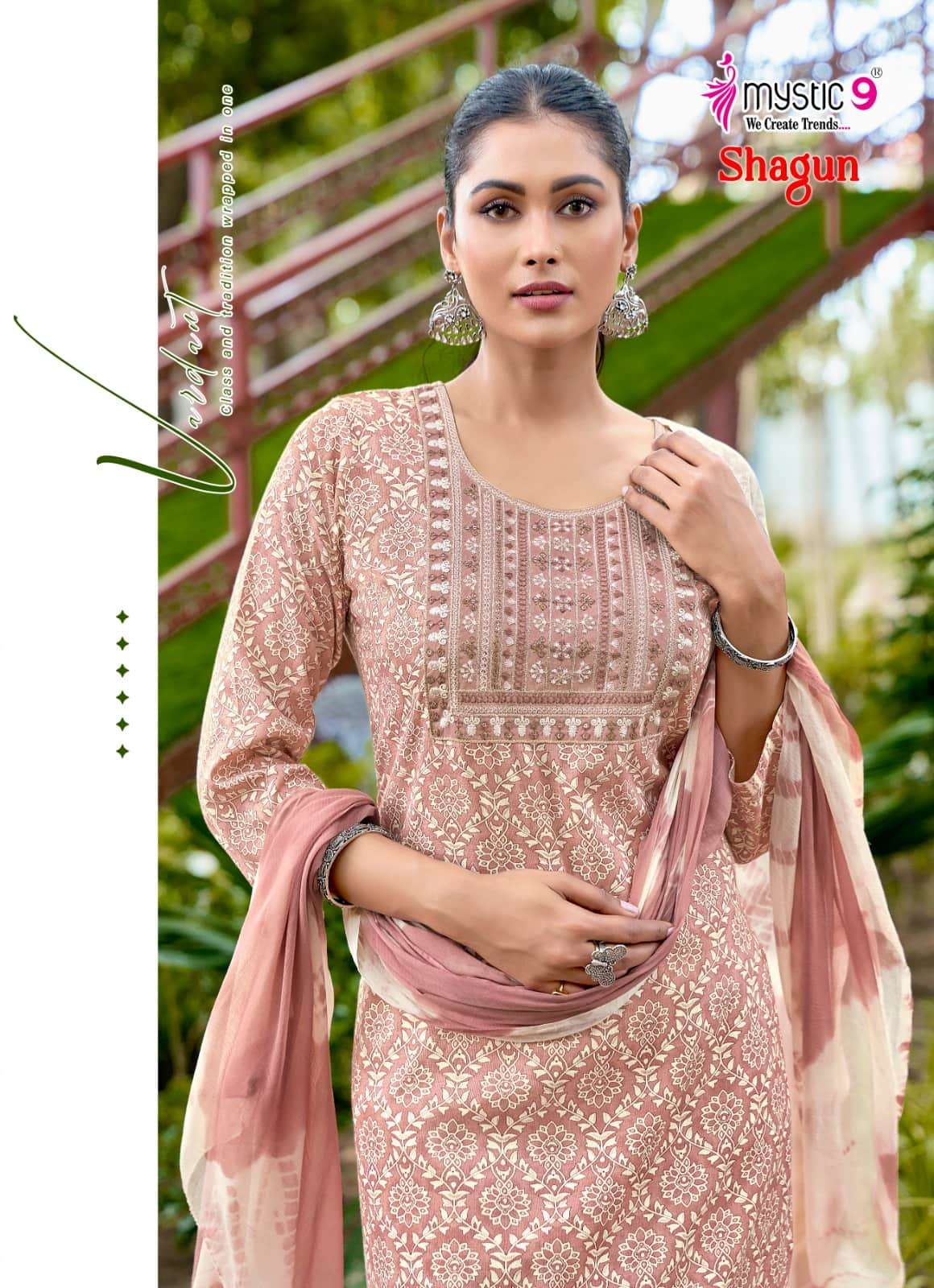 Mystic 9 Shagun Vol 30 Rayon Top Bottom Dupatta Set