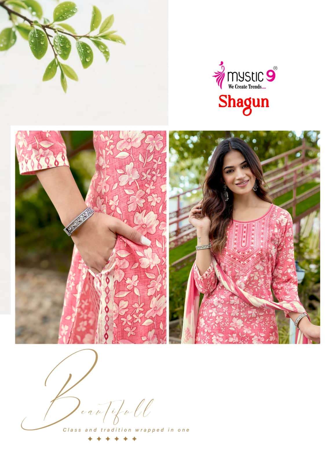 Mystic 9 Shagun Vol 30 Rayon Top Bottom Dupatta Set