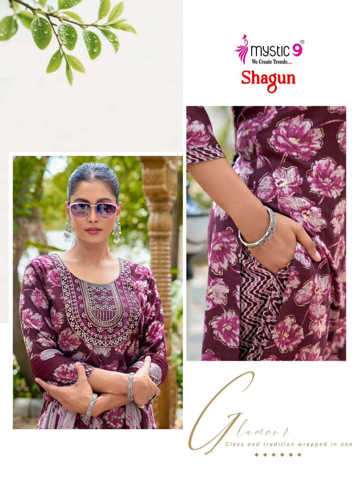 Mystic 9 Shagun Vol 30 Rayon Top Bottom Dupatta Set