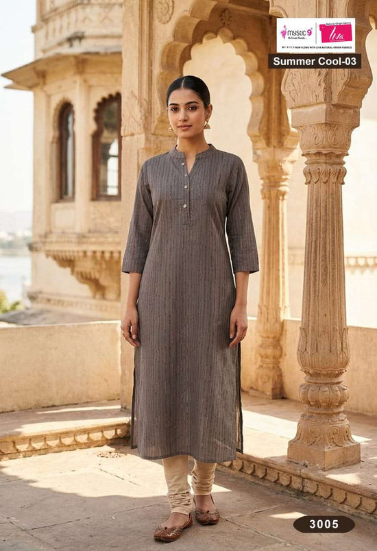 Mystic 9 Summer Cool Vol 3 Cambric Cotton Printed Kurti - Amrah Wholesale