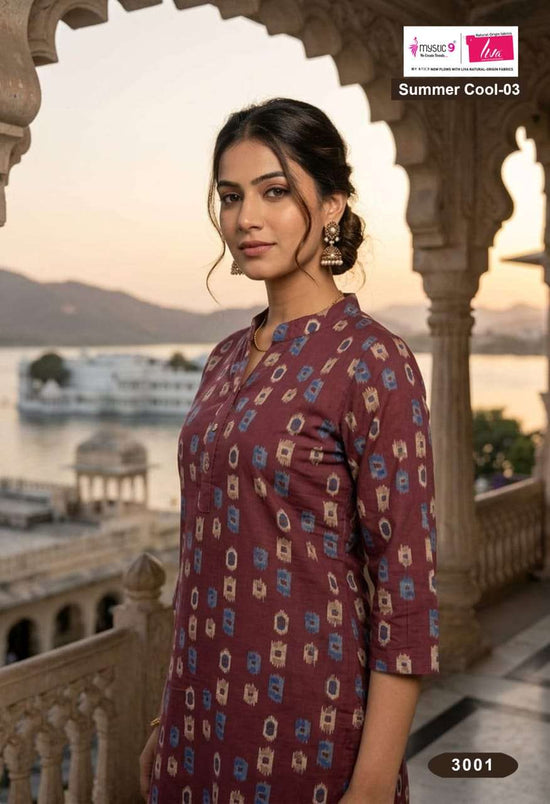 Mystic 9 Summer Cool Vol 3 Cambric Cotton Printed Kurti - Amrah Wholesale