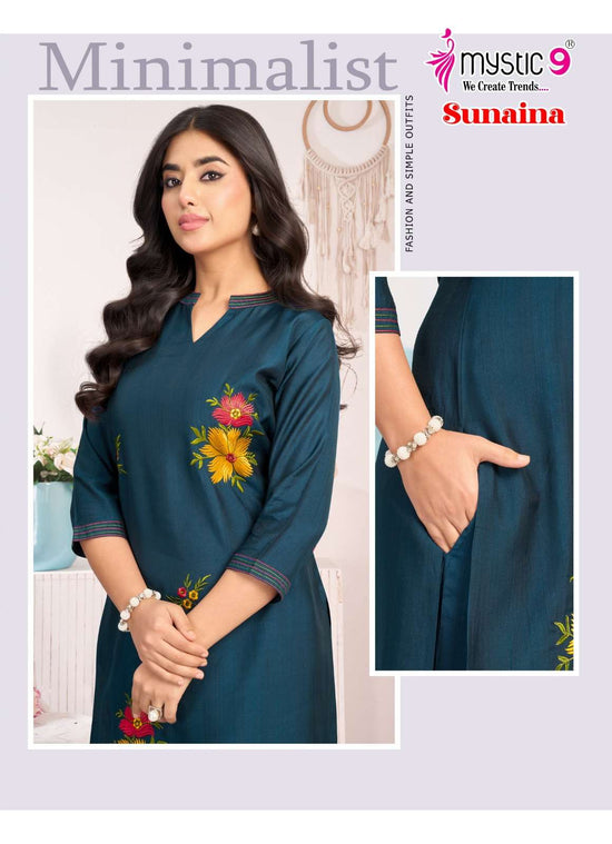 Mystic 9 Sunaina Vertican Embroidered Co Ord Set - Amrah Wholesale
