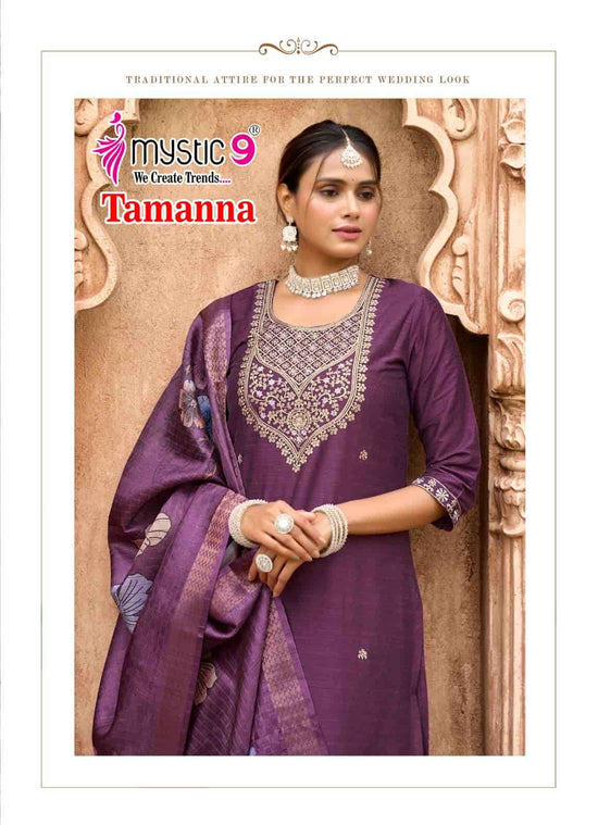 Mystic 9 Tamanna Vol 1 Salwar Suit Set Wholesale Catalogue - Amrah Wholesale