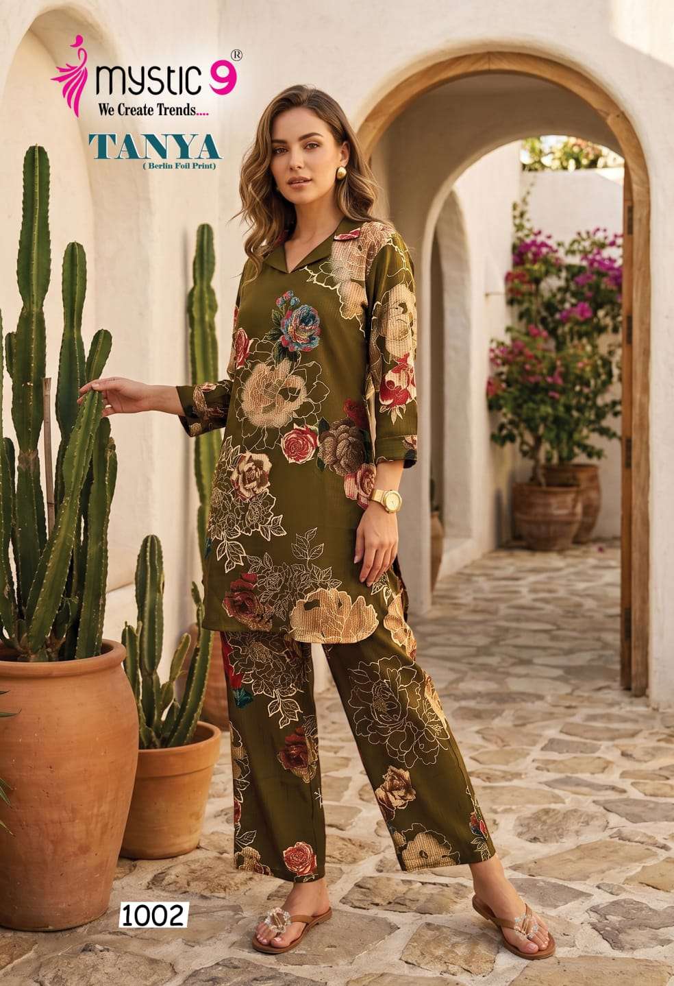 Mystic 9 Tanya Vol 1 Berlin Foil Print Co-Ord Set - Amrah Wholesale