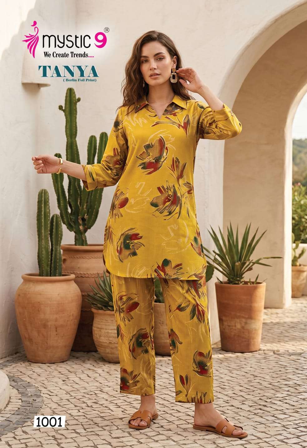Mystic 9 Tanya Vol 1 Berlin Foil Print Co-Ord Set - Amrah Wholesale