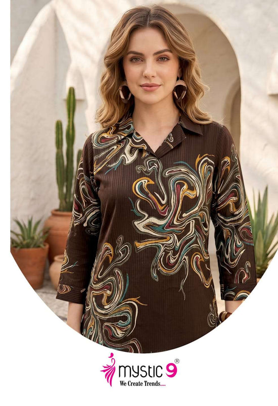 Mystic 9 Tanya Vol 1 Berlin Foil Print Co-Ord Set - Amrah Wholesale