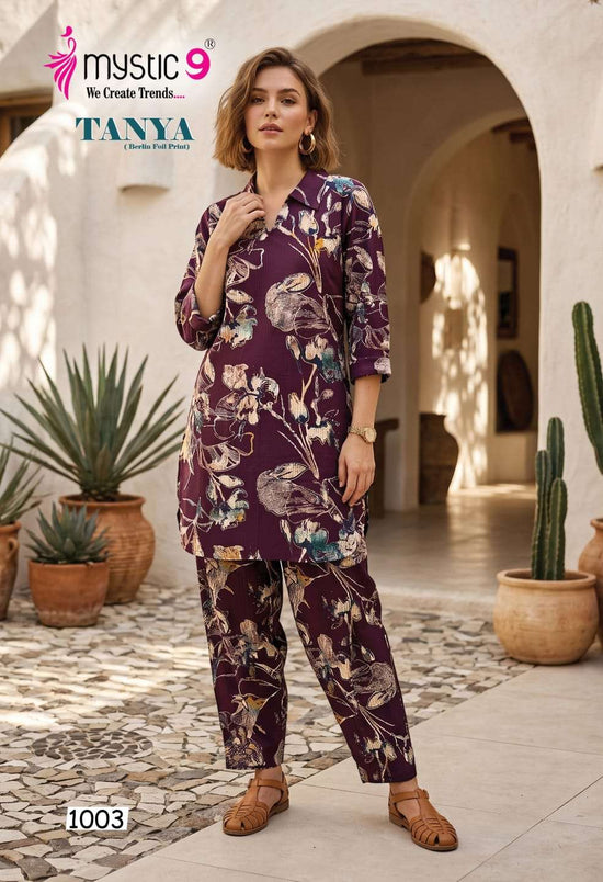 Mystic 9 Tanya Vol 1 Berlin Foil Print Co-Ord Set - Amrah Wholesale