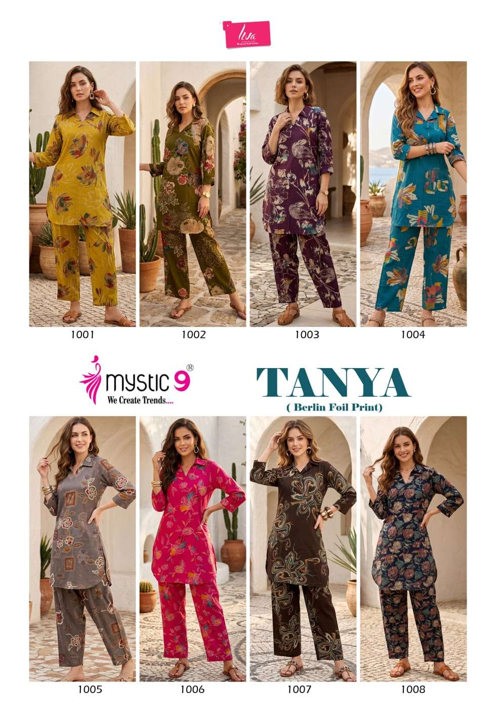 Mystic 9 Tanya Vol 1 Berlin Foil Print Co-Ord Set - Amrah Wholesale
