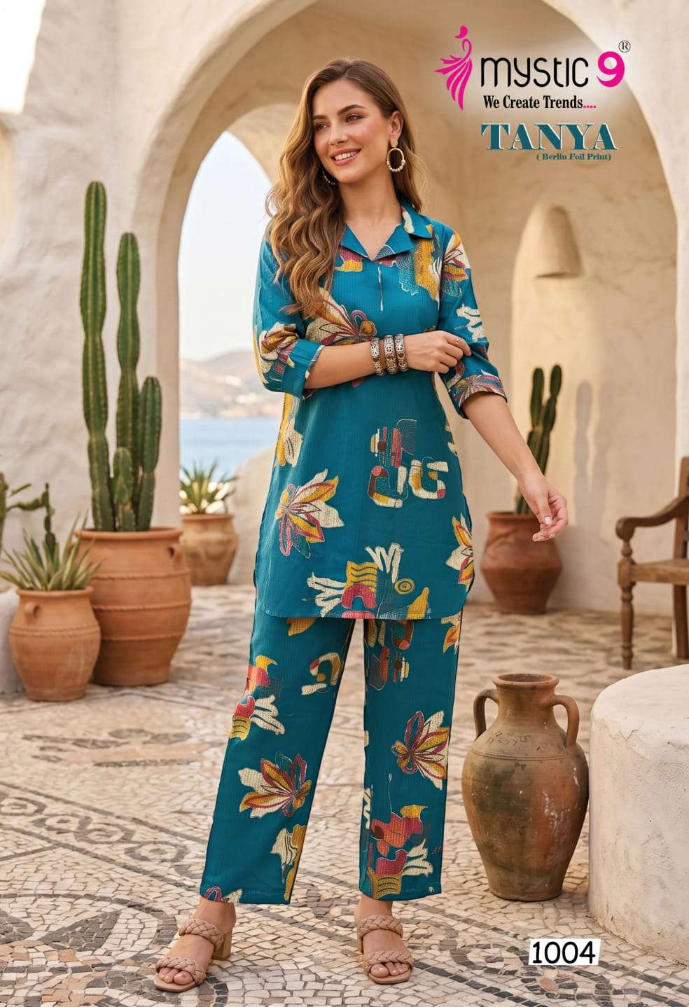 Mystic 9 Tanya Vol 1 Berlin Foil Print Co-Ord Set - Amrah Wholesale