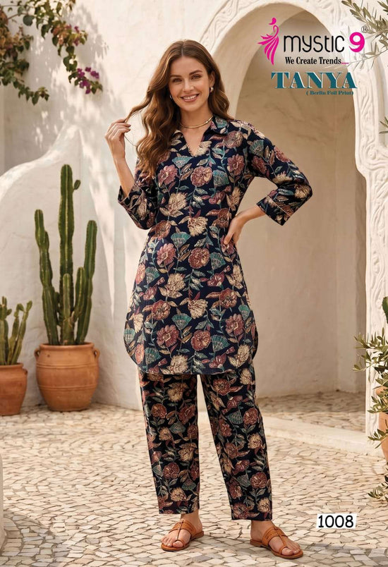 Mystic 9 Tanya Vol 1 Berlin Foil Print Co-Ord Set - Amrah Wholesale