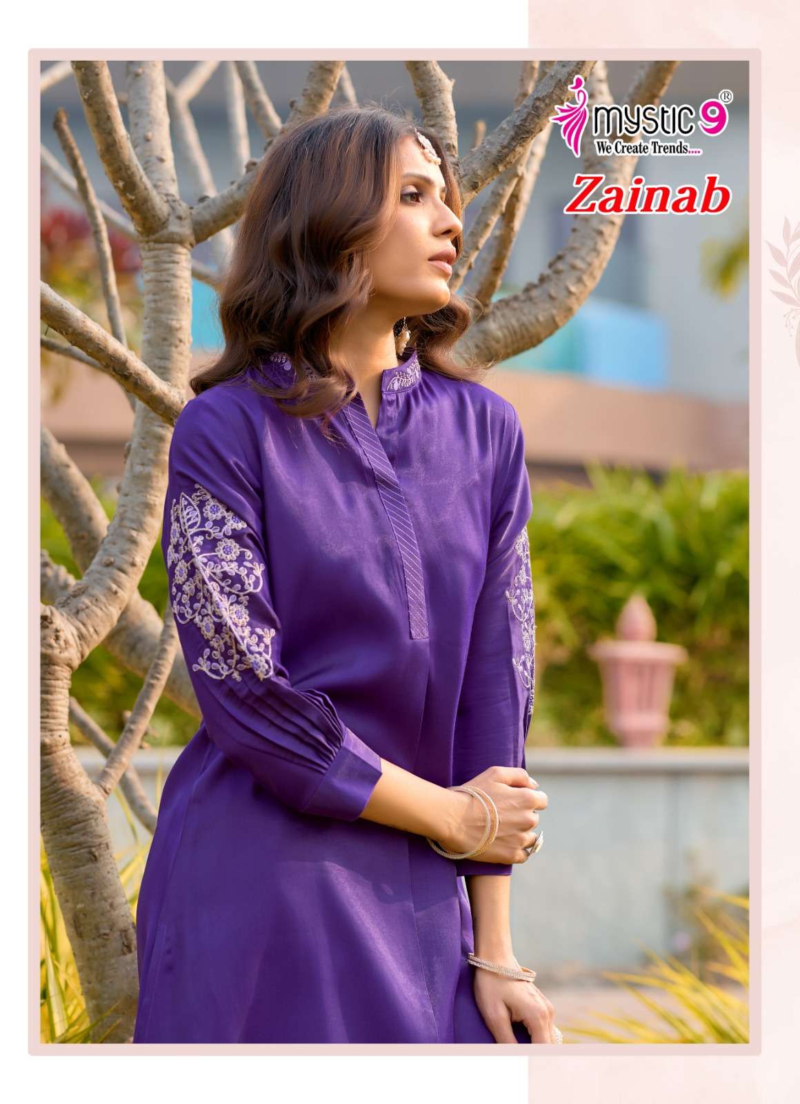 Mystic 9 Zainab Vol 1 Premium Satin Co-Ord Set Wholesale Price