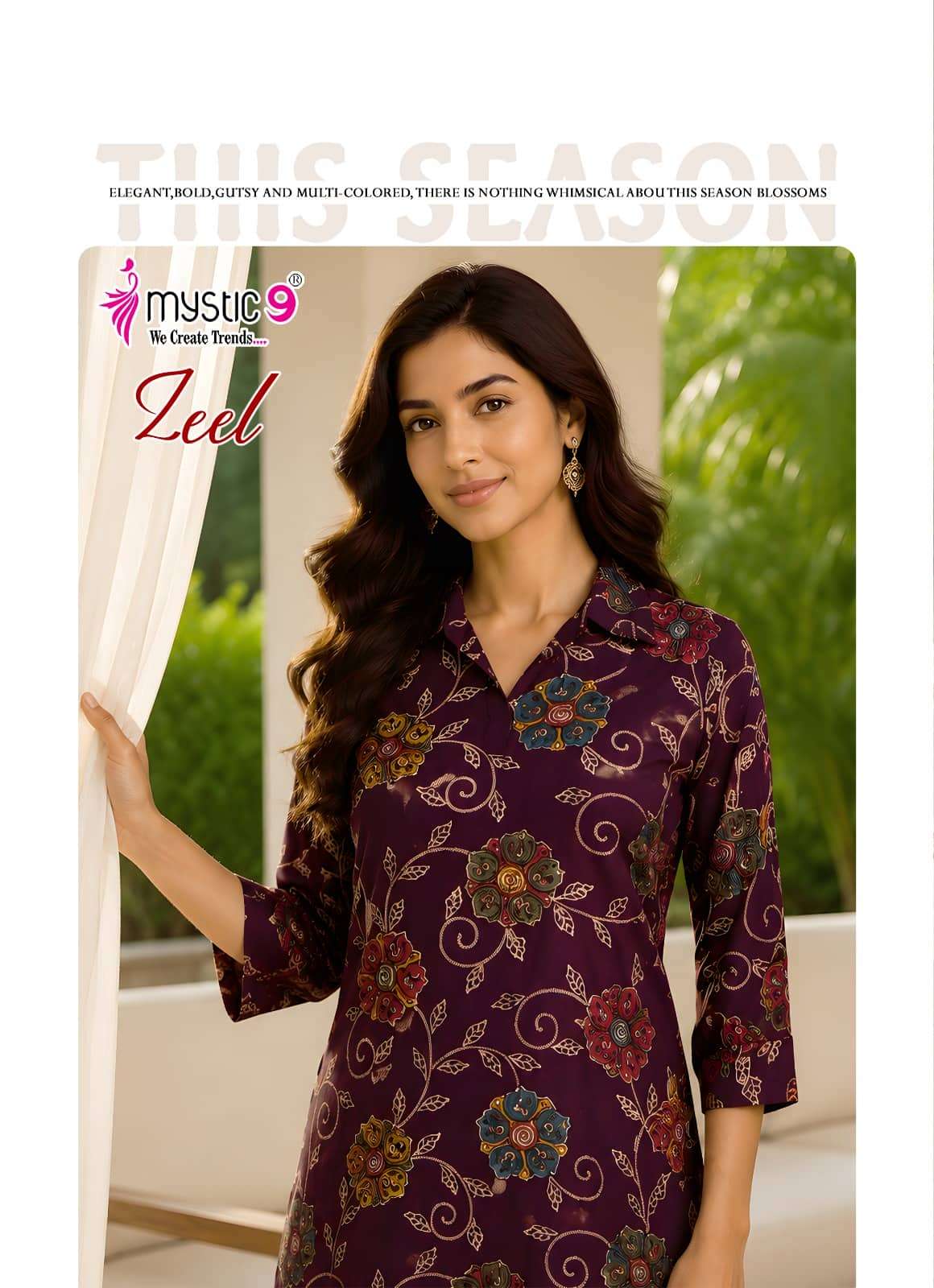 Mystic 9 Zeel Vol 3 Premium Gadhwal Foil Discharge Co-Ord Set - Amrah Wholesale