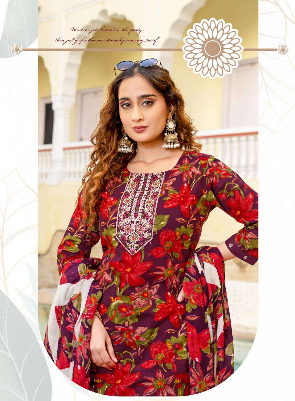 Mystic 9 Roshni Vol 1 Cotton Kurti Pant Dupatta Set - Amrah Wholesale